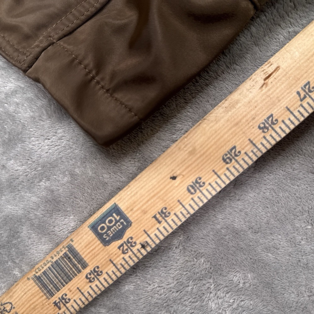 MNML Snap Zipper Cargo Pants Mens 28 Brown Nylon Streetwear Belted Casual - Picture 11 of 12